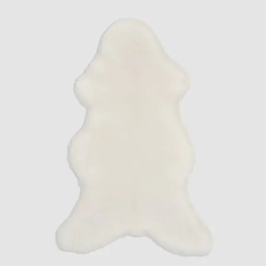Peau de mouton naturelle claire à poils tondus