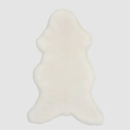 Peau de mouton naturelle claire à poils tondus